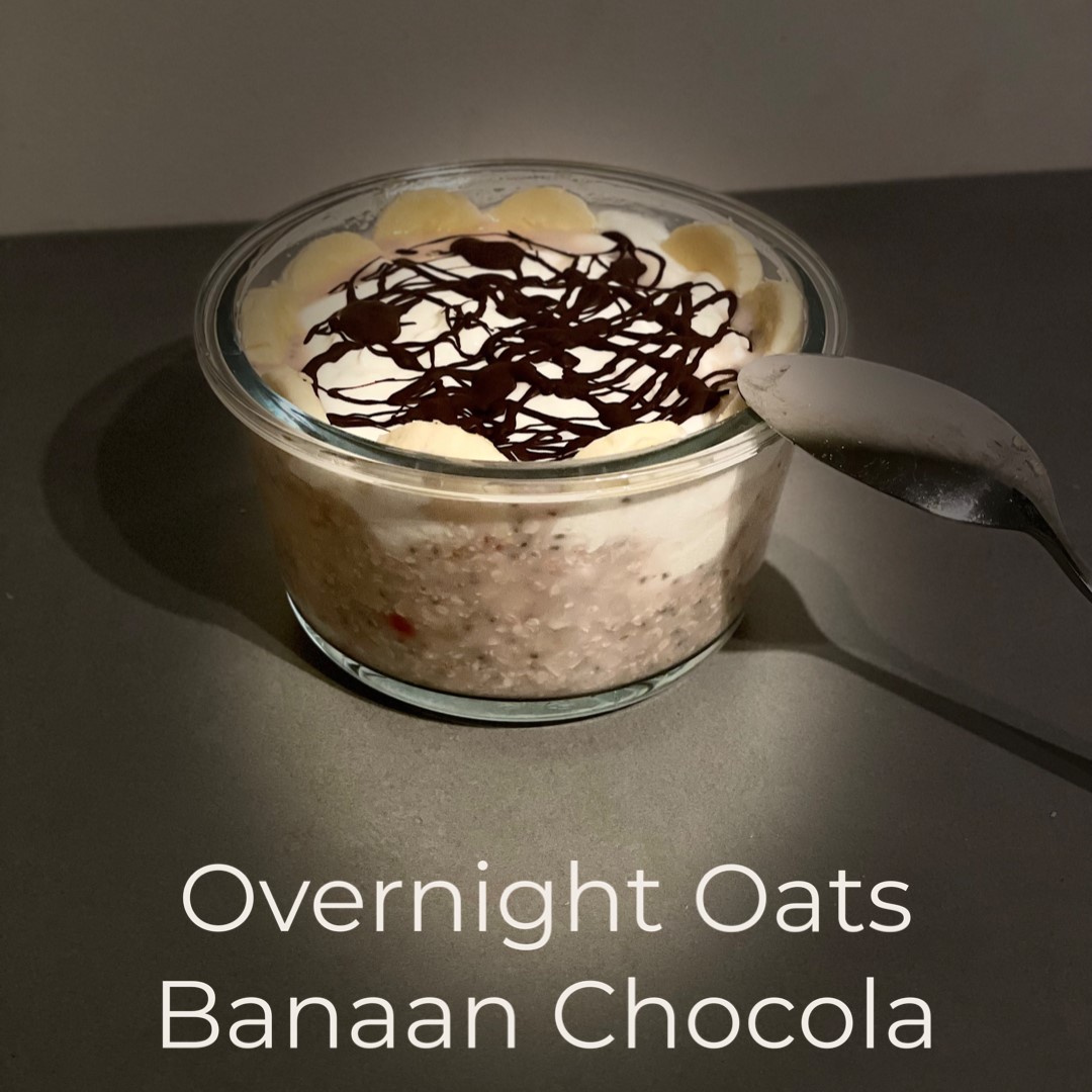 Heerlijke banaan chocola overnight oats